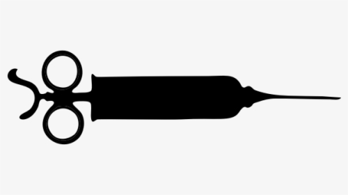 Vintage Syringe Silhouette - Syringe Clipart, HD Png Download, Transparent PNG