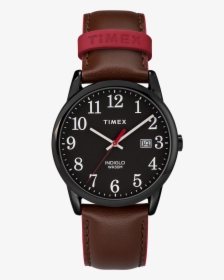 Easy Reader Color Pop 38mm Leather Strap Watch Black/brown - Timex Easy Reader Black, HD Png Download, Transparent PNG