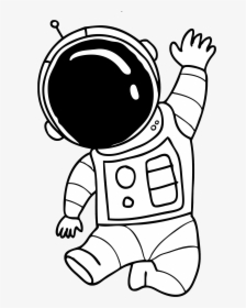 Astronaut Clipart Black And White Png, Transparent Png, Transparent PNG