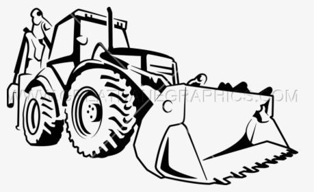 Tractor Bulldozer Drawing - Bulldozer Clipart Black And White, HD Png Download, Transparent PNG