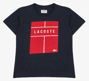 Lacoste Grid Box Logo T Shirt , Png Download - Active Shirt, Transparent Png, Transparent PNG