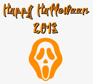 Happy Halloween 2018 Scary Font Mask - Happy Halloween Scary Font, HD Png Download, Transparent PNG