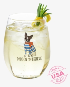 Pardon My Frenchie Stemless Wine Glass, HD Png Download, Transparent PNG