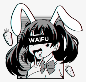 Black And White Hentai Faces, HD Png Download, Transparent PNG