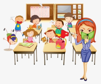 Location Clipart School Room - Students In Class Clipart, HD Png Download, Transparent PNG