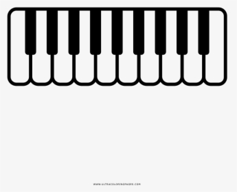 Piano Coloring Page - Musical Keyboard, HD Png Download, Transparent PNG