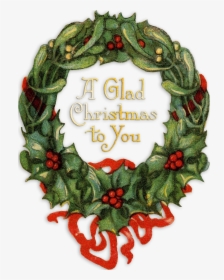 Wings Of Whimsy - Christmas Wreath Vintage, HD Png Download, Transparent PNG