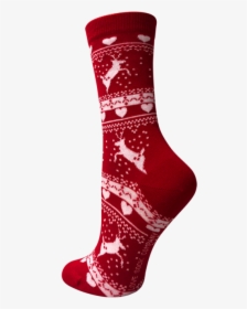 Reindeer Christmas Socks - Sock, HD Png Download, Transparent PNG