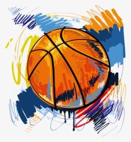 Free Clipart Of Basketball Designs Stock T-shirt Basketball, HD Png Download, Transparent PNG