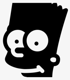 Simpsons Art Hitam Putih Clipart , Png Download - Bart Simpson Black And White, Transparent Png, Transparent PNG