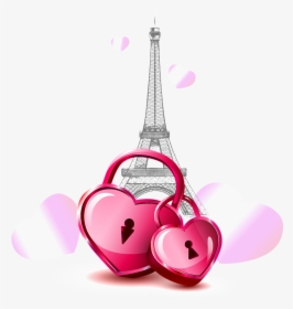 Este Gráficos Es Rojo En Forma De Corazon De Paris - Icon Png Transparent Heart Lock, Png Download, Transparent PNG