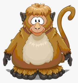 Monkey Costume On A Player Card - Penguin In A Monkey Suit, HD Png Download, Transparent PNG
