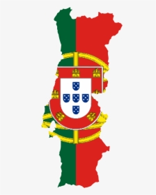 Flag Map Of Portugal Drapeau Bandiera Bandeira Flagga - Portugal Flag Map Png, Transparent Png, Transparent PNG
