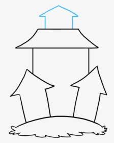 How To Draw Haunted House - Easy To Draw Haunted House, HD Png Download, Transparent PNG