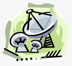 Vector Illustration Of Satellite Dish Parabolic Antenna, HD Png Download, Transparent PNG