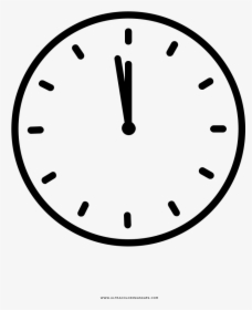 Countdown Coloring Page - Quarter To Ten Clock, HD Png Download, Transparent PNG