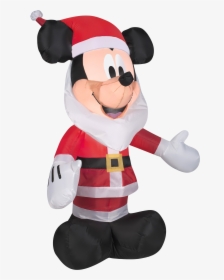 Christmas Mickey Mouse Png Transparent Images - Inflatable Mickey Santa, Png Download, Transparent PNG
