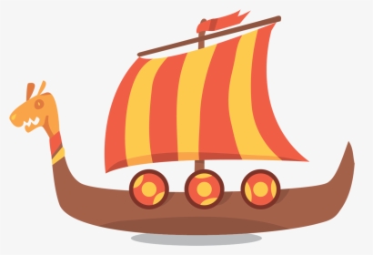 Transparent Viking Ship Clip Art - Viking Boat Race Cartoon, HD Png Download, Transparent PNG