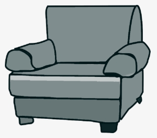 Blue, Chair, Cartoon, Purple, Love, Furniture, Seat - Chair Clip Art, HD Png Download, Transparent PNG