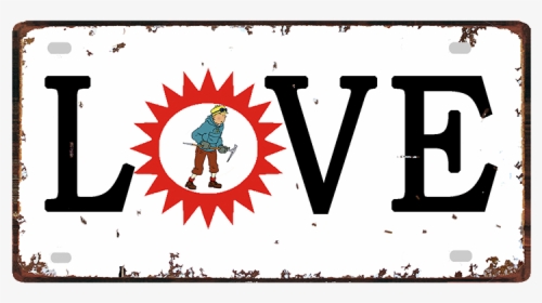 30x15cm Tintin Cartoon Vintage Metal Sign Shabby Chic - Graphic Design, HD Png Download, Transparent PNG