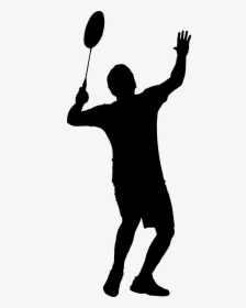 Badminton Player - Silhouette, HD Png Download, Transparent PNG