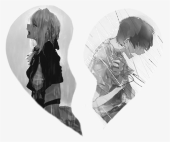 Worked So Much On It Xd Broken Pieces Of Love - Love Depressed Anime Girl, HD Png Download, Transparent PNG
