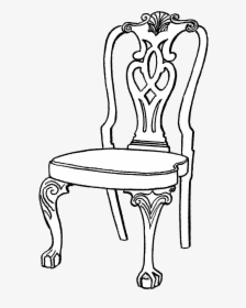 Queen Anne-styled Chair - Cartoon Drawing Of A Chair, HD Png Download, Transparent PNG
