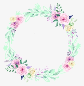 #watercolor #wreath #flowers #floral #decorative #png - Garden Roses, Transparent Png, Transparent PNG