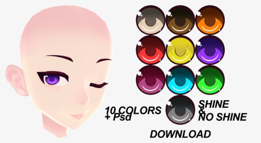 Collection Of Free Eyen Clipart Two Download - Mmd Eye Base, HD Png Download, Transparent PNG