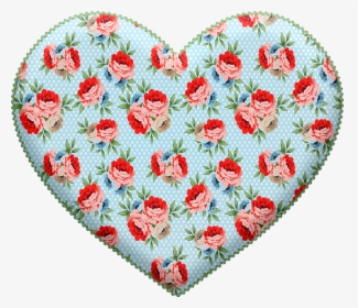 Stitched Heart, Floral Heart, Handmade, Needlework - Garden Roses, HD Png Download, Transparent PNG