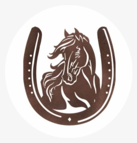Horse Head In Horseshoe Logo, HD Png Download, Transparent PNG