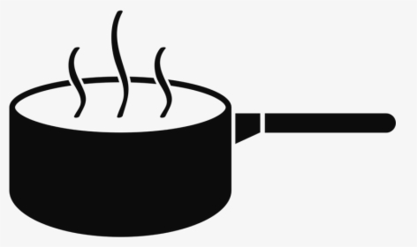 Boiling Pot Icon Clipart , Png Download - Black And White Pot Boiling Clipart, Transparent Png, Transparent PNG
