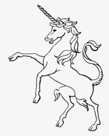 Line Art,wildlife,pack Animal - Clipart Unicorns Black And White, HD Png Download, Transparent PNG