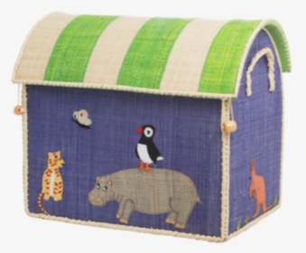 Kids Rice Animal Design Small Toy Basket - Rice Raffia Set, HD Png Download, Transparent PNG