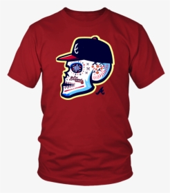 2019 Los Bravos Sugar Skull Shirt Atlanta Braves - Los Bravos Atlanta Braves, HD Png Download, Transparent PNG