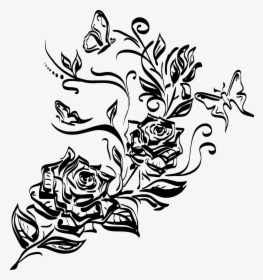 Transparent Rose Tattoo Png, Png Download, Transparent PNG