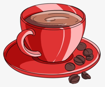 How To Draw Coffee Cup - Art Cup Of Coffee Drawing, HD Png Download, Transparent PNG