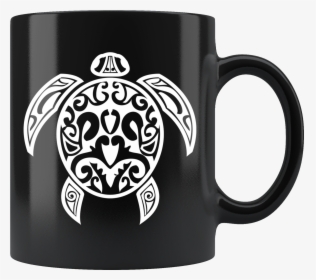 White Tribal Sea Turtle 11 Oz Coffee Mug, HD Png Download, Transparent PNG