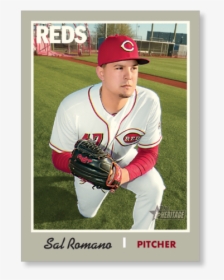 Sal Romano 2019 Heritage Baseball Base Poster - Pitcher, HD Png Download, Transparent PNG
