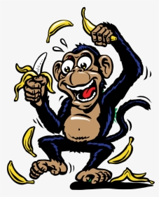 Clipart Banana Monkey, HD Png Download, Transparent PNG