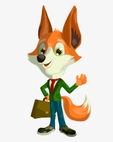 Cartoon Fox In A Suit, HD Png Download, Transparent PNG
