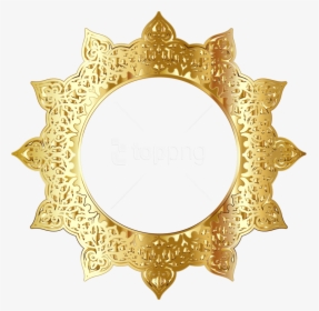 Free Png Golden Round Frame Png - Golden Round Frame Png, Transparent Png, Transparent PNG