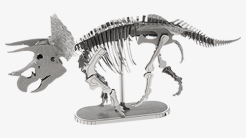 Triceratops Skeleton Metal Earth Model Kit - 3d Metal Earth Tyranosaurus, HD Png Download, Transparent PNG