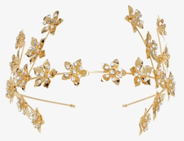 Flower Branch Headband In Colour Gold Earth - Earrings, HD Png Download, Transparent PNG