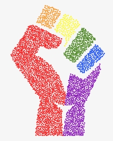 Clipart Resolution 1733*2400 - Raised Fist Rainbow, HD Png Download, Transparent PNG