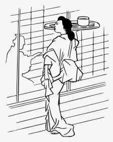 Clipart Library Stock Japanese Big Image Png - Japanese Waitress Drawing, Transparent Png, Transparent PNG