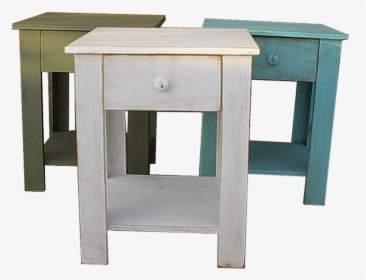 Shown In Old Sage, Old Cottage White, And Old Aqua - End Table, HD Png Download, Transparent PNG