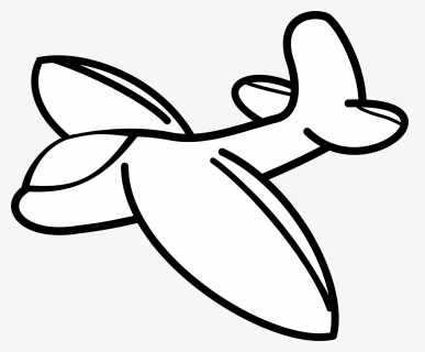 Airplane Cartoon Drawing Glider Black And White - Cartoon Glider, HD Png Download, Transparent PNG