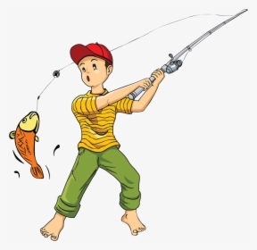 Transparent Fisherman Clipart - Fishing Cartoon Png, Png Download, Transparent PNG