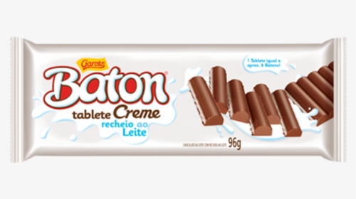 Chocolate Baton Recheado Creme Ao Leite - Batom Garoto, HD Png Download, Transparent PNG